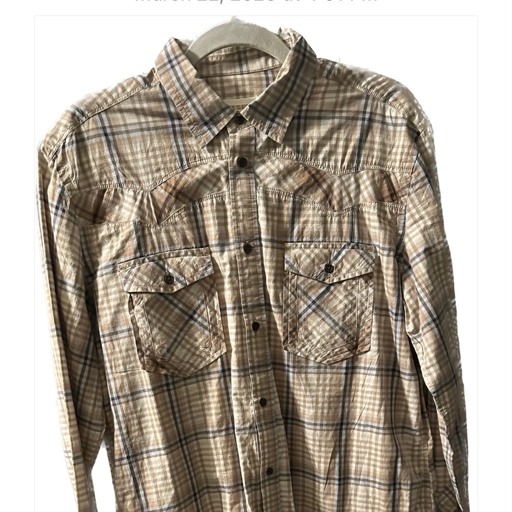 Men’s DIESEL Double Front Pocket Button Down Shirt- XL